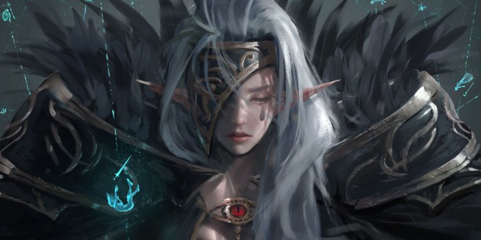 3840x2400 Download 3840x2400 wallpaper elf, woman, dark, fantasy, artwork