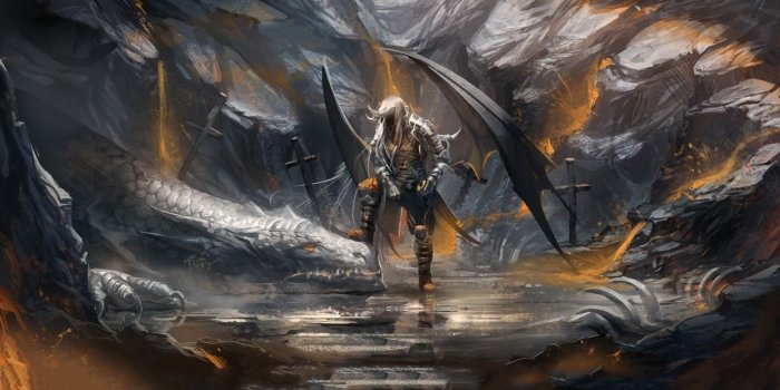1244x700 Wings dragons fantasy art artwork drow dark elves wallpaper