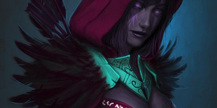 1920x1080 Full HD Wallpaper world of warcraft hood dark elf feather, Desktop