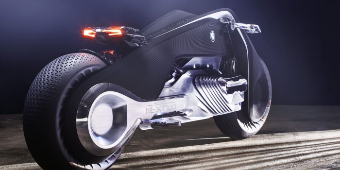 3840x2160 Chrome and black choppers motorcycle, BMW Motorrad VISION NEXT 100