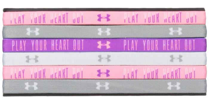 1920x1440 Under Armour Graphic Headband 6-Pack (Youth) In Pop Pink/Overcast