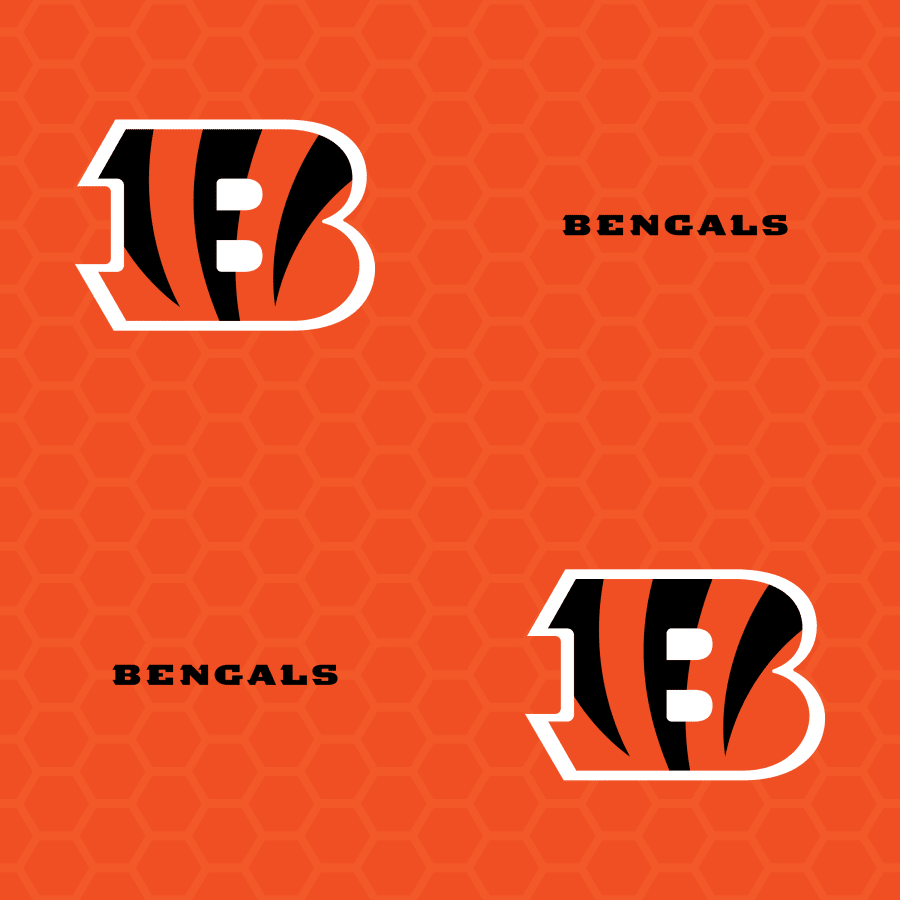 900x900 Cincinnati Bengals: Logo Pattern (Orange) - Officially Licensed
