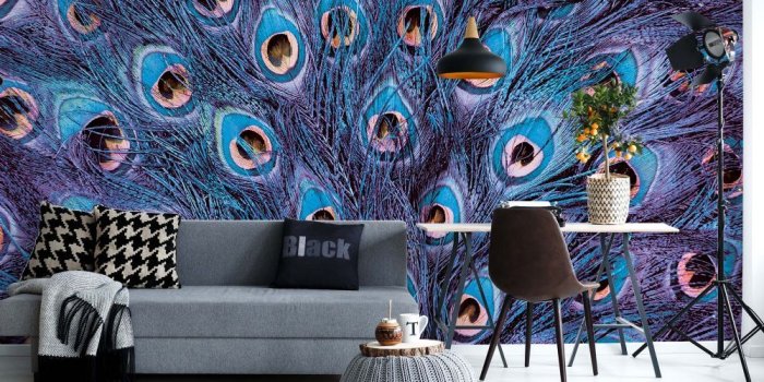 1000x1000 Wall mural photo wallpapers Peacock | Homewallmurals Shop