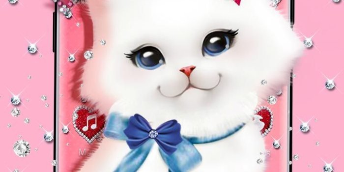 720x1280 Hello kitty cute kitty. Blue bow or the red bow? The diamond