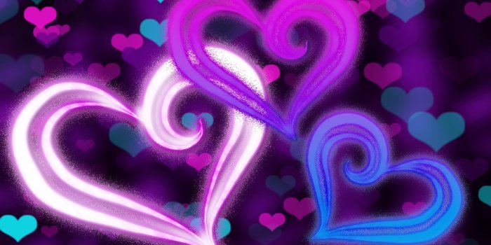 2560x1600 Colorful Hearts Wallpaper High Quality Resolution - Purple Heart