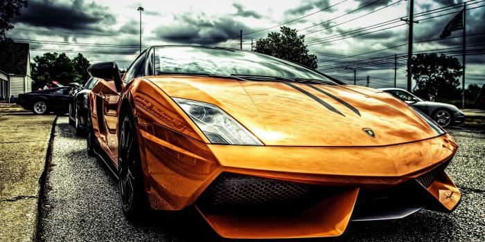 1920x1080 Gold Car Wallpaper Lamborghini