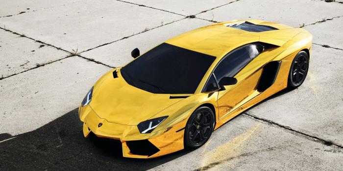 1920x1200 Gold Lamborghini sports coupe, car, Lamborghini, yellow cars