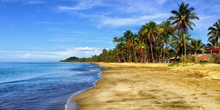 2500x1875 fiji #beach #sand #palm trees #tropics #sky #clouds wallpaper and