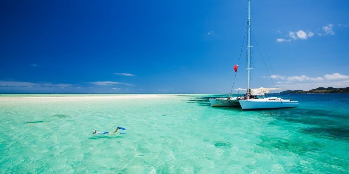 1332x850 Wallpaper beach, the ocean, stay, shore, boats, swimming, Fiji