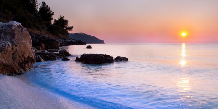 2560x1600 Bay sunset wallpaper - Beach wallpapers - #28653