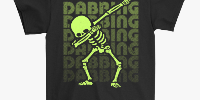 920x875 Dabbing Skeleton Yellow Green Fake Glow Effect Halloween