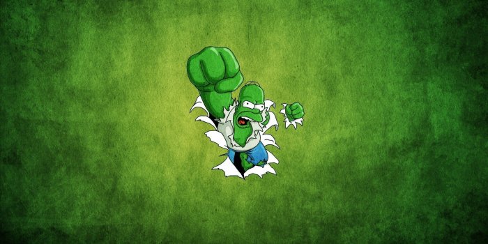 1920x1080 hulk comic character homer simpson the simpsons the incredible