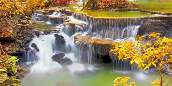 1920x1200 landscape, Nature, Colorful, Waterfall, Trees, Fall, Roots