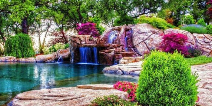 1024x768 Photography Relaxing Rocks Lake Water Place Quiet Nature Park