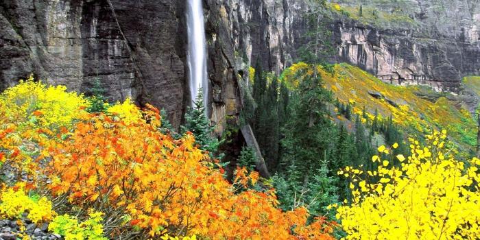 1920x1200 Painting of flowing waterfalls surrounded by flowers HD wallpaper