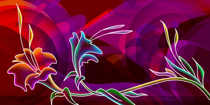1920x1200 Neon Flowers HD Wallpaper | Background Image | 1920x1200 | ID