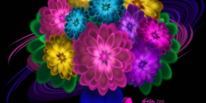 960x854 Neon Flowers wallpaper by buckeyes123020 - ed - Free on ZEDGE™