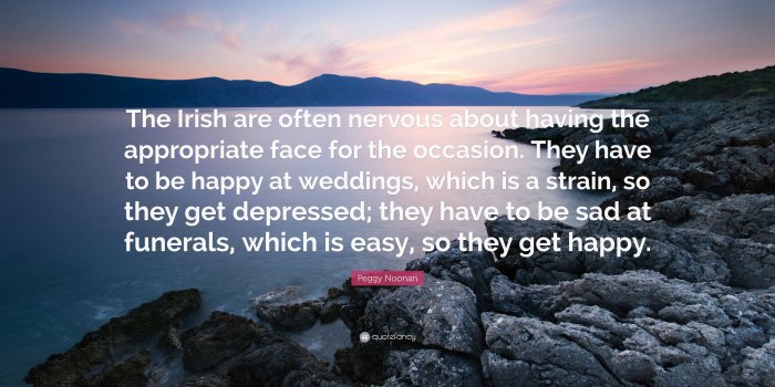 3840x2160 Peggy Noonan Quote: “The Irish are often nervous about having the