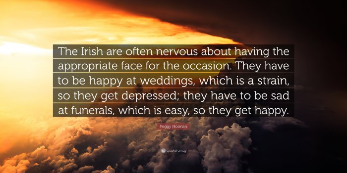 3840x2160 Peggy Noonan Quote: “The Irish are often nervous about having the