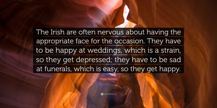 3840x2160 Peggy Noonan Quote: “The Irish are often nervous about having the