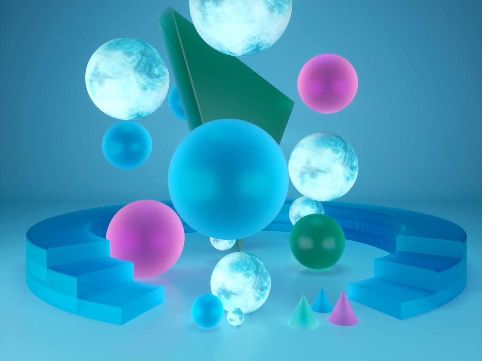 1600x1200 Download wallpaper 1600x1200 shapes, geometric, 3d, balls, spheres