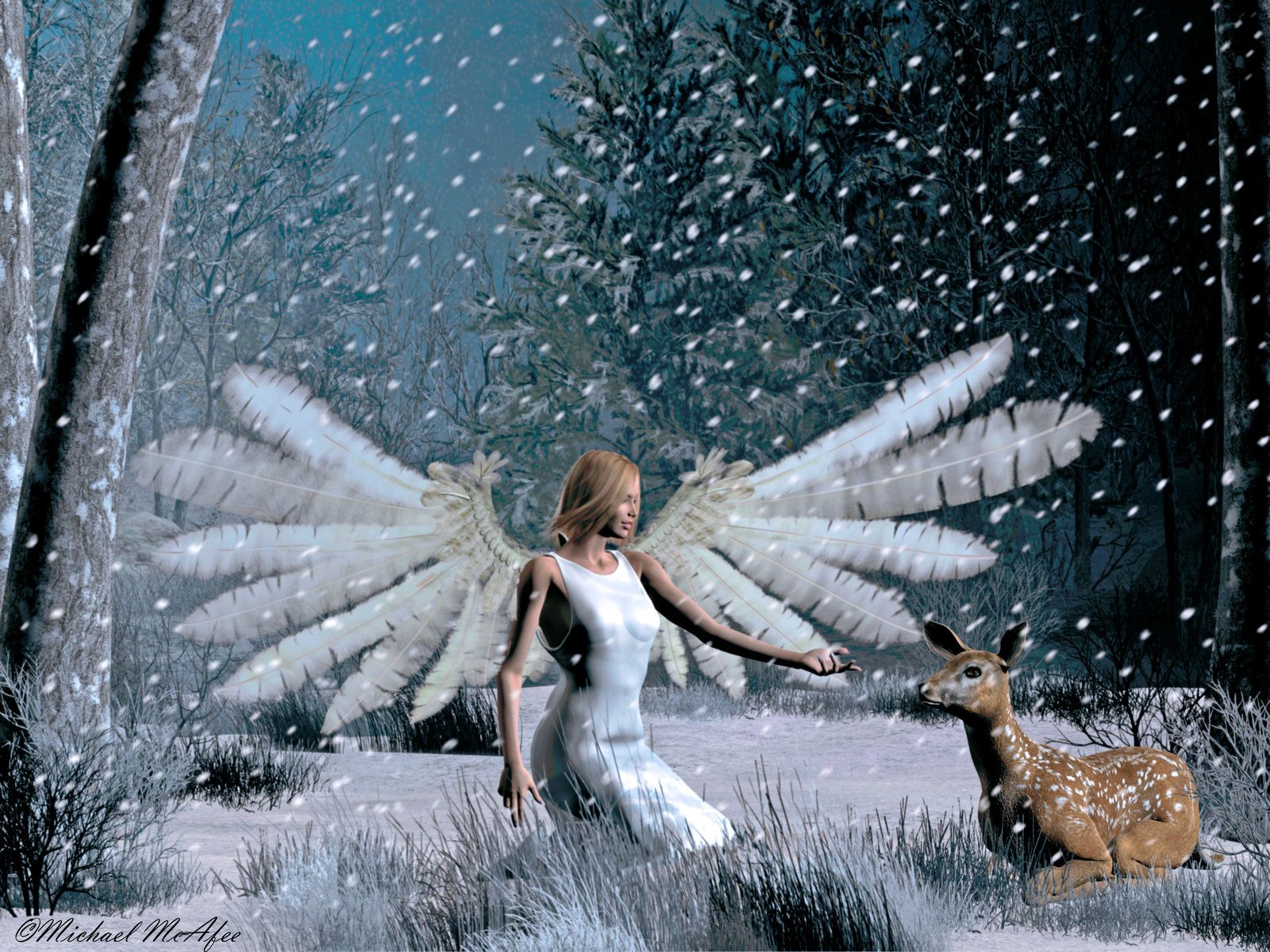 1600x1200 Christmas Angel Cute Christian Wallpaper Free Download - Christmas