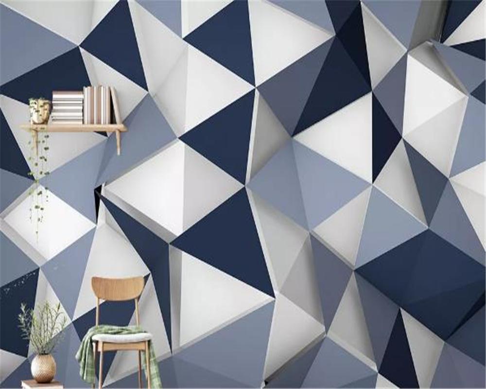 1000x800 Home Decor 3d Wallpaper Blue White Triangle Geometry HD Digital