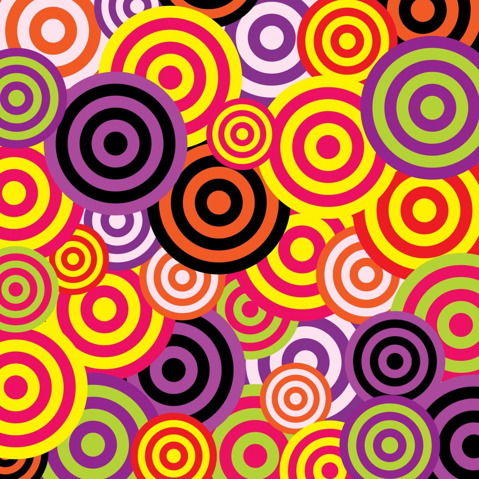 1920x1920 Retro Circles 60s Wallpaper Free Stock Photo - Public Domain Pictures