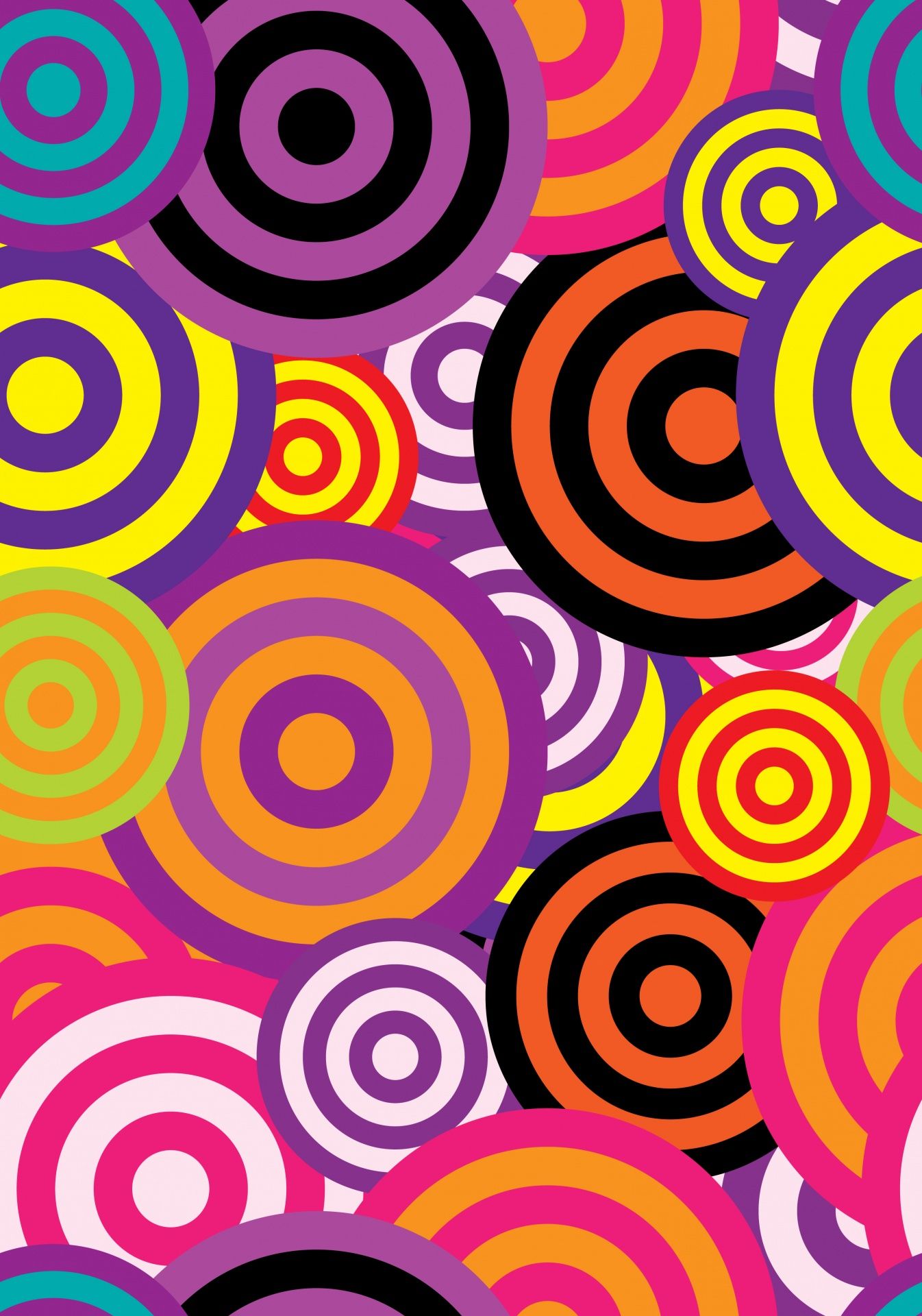 1346x1920 Abstract 60s Circles Wallpaper Free Stock Photo - Public Domain