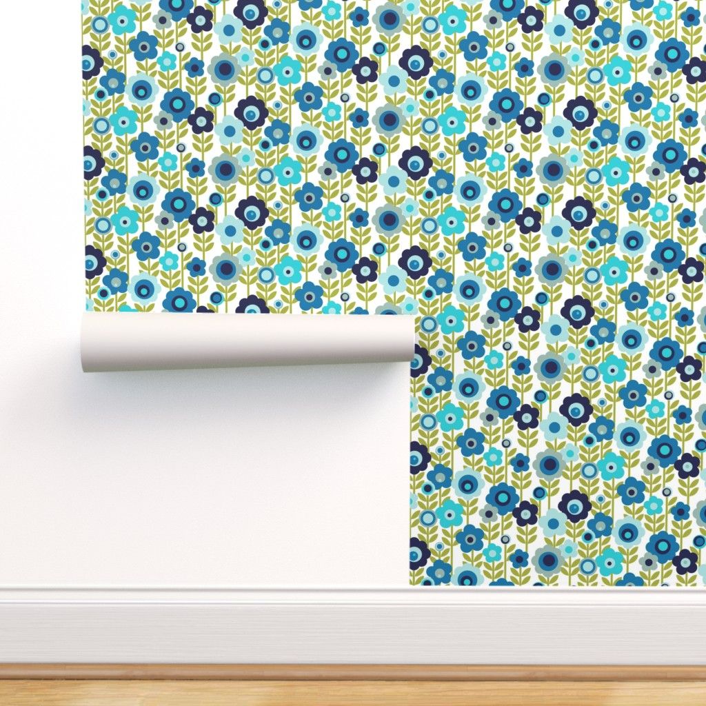 1024x1024 Marguerite* (Blues) || vintage sheet mod on Isobar by pennycandy