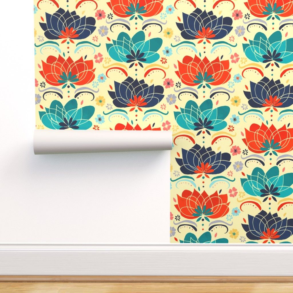 1024x1024 60s Hippie Floral - Large on Isobar by tigatiga | Roostery Home Decor