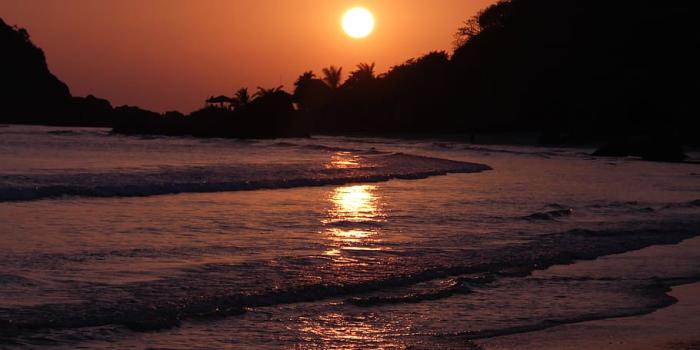 910x1365 HD wallpaper: sunset, beach, shore, holiday, tropical, paradise