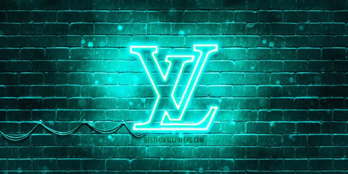 3840x2400 Download wallpapers Louis Vuitton turquoise logo, 4k, turquoise