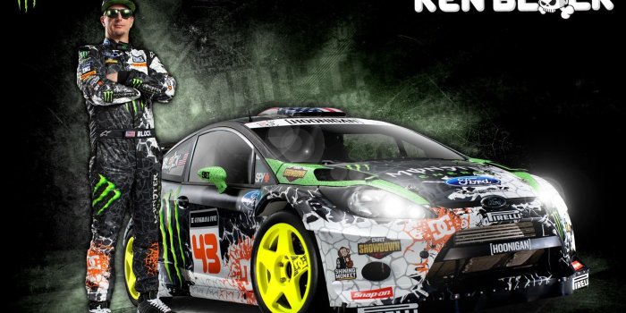 1920x1200 ken block monster energy ford racing gymkhana rally car hoonigan