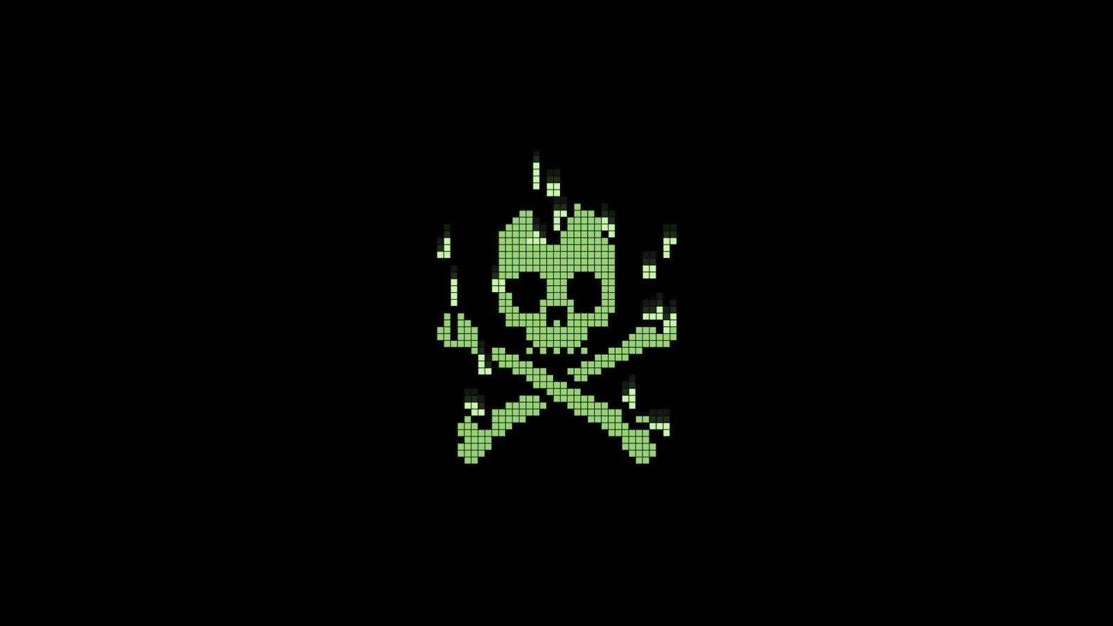1920x1080 Green Hacker Skull Wallpapers HD