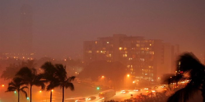 1024x1024 Rainy Tropical Night City iPad Air Wallpapers Free Download