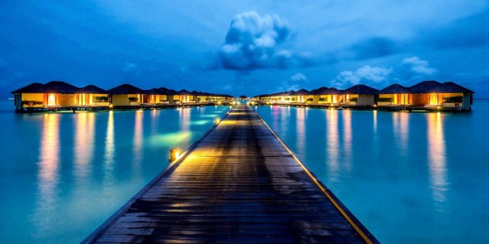 1244x700 beach-sea-pier-lamps-tropical-maledives-evening-vacation-holiday