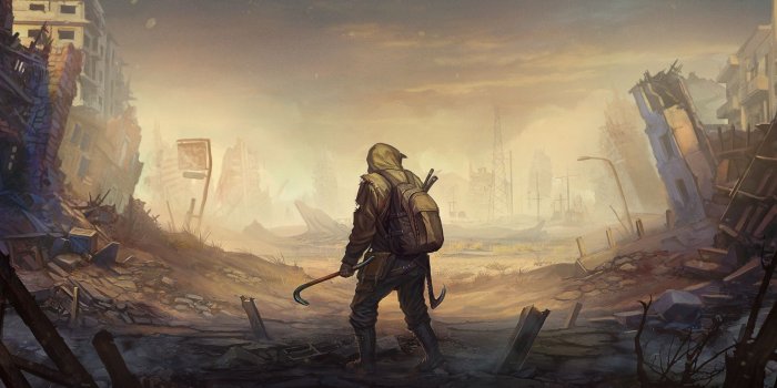 1920x1080 Download 1920x1080 wallpaper man, post apocalyptic, fantasy, art