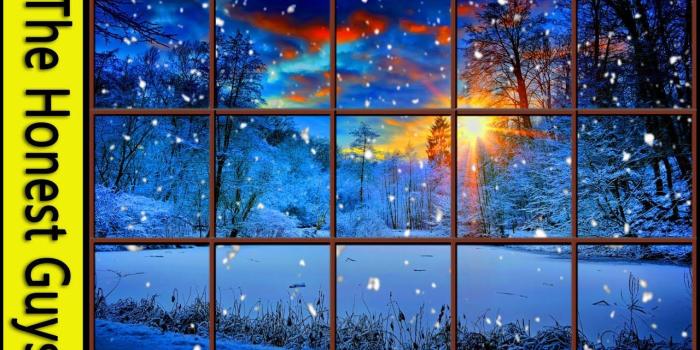 1280x720 WINTER WINDOW SNOW SCENE (4K) - Living Wallpaper with Ambient