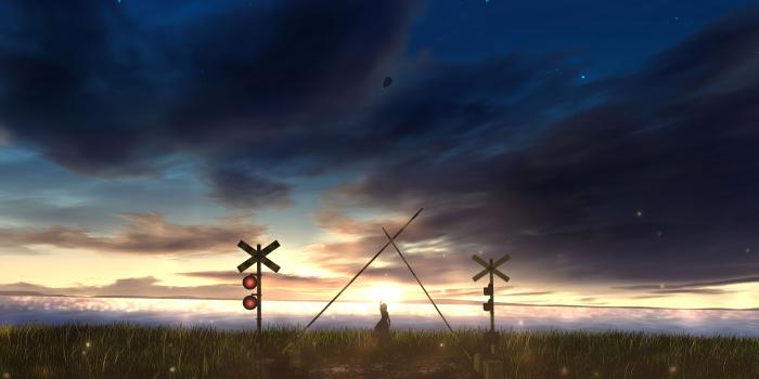 3840x2347 2560x1700 Anime Girl Scenery Train 4k Chromebook Pixel HD 4k