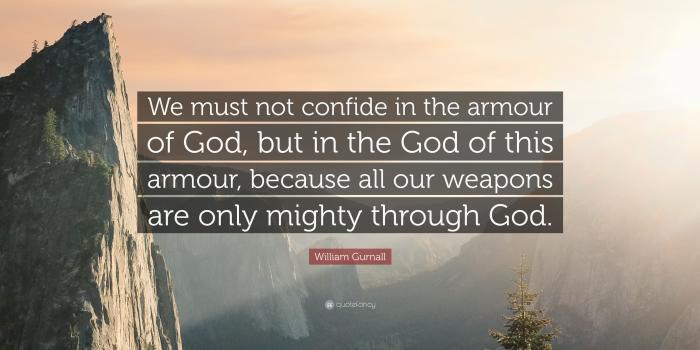 3840x2160 William Gurnall Quote: “We must not confide in the armour of God