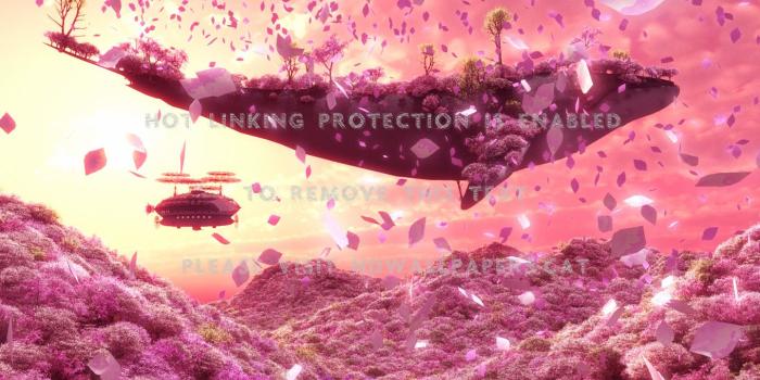 1440x1024 original anime landscape tagme pink scenic