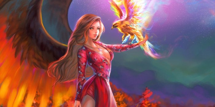 1360x768 1360x768 Fantasy Girl With Phoenix Laptop HD HD 4k Wallpapers