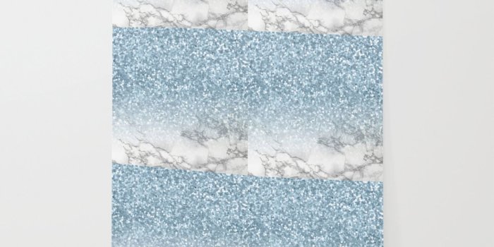 1500x1500 Sea Mermaid Blue Glitter Marble Wallpaper by naturemagick | Society6