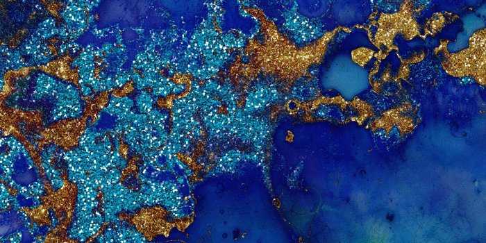 1800x1800 Buy Indigo Gold Glitter Marble wall mural - Free shipping at