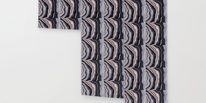 1500x1500 Modern agate geode navy blue rose gold glitter marble pattern