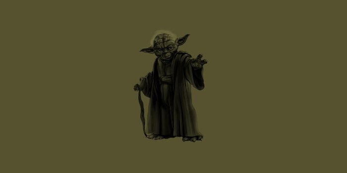 1920x1200 Star Wars Master Yoda poster, green, dark, cane, star wars