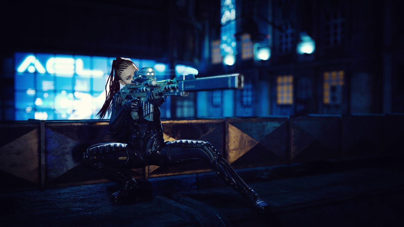 1366x768 1366x768 Roof Sniper Girl 4k 1366x768 Resolution HD 4k Wallpapers