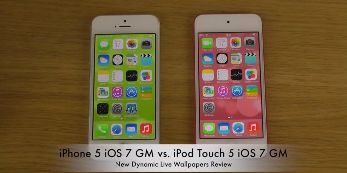 1280x720 iPhone 5 iOS 7 GM vs. iPod Touch 5 iOS 7 GM - New Dynamic Live