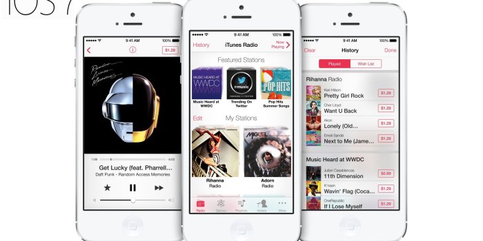 2560x1440 Wallpaper iPhone 5 iTunes Radio in iOS 7 system 2560x1600 HD